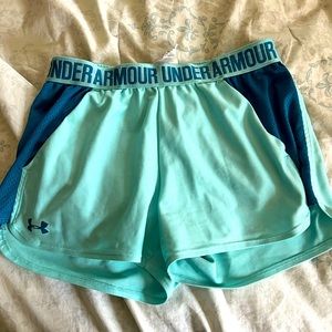 Under Armor Women’s Green/Blue Athletic Shorts